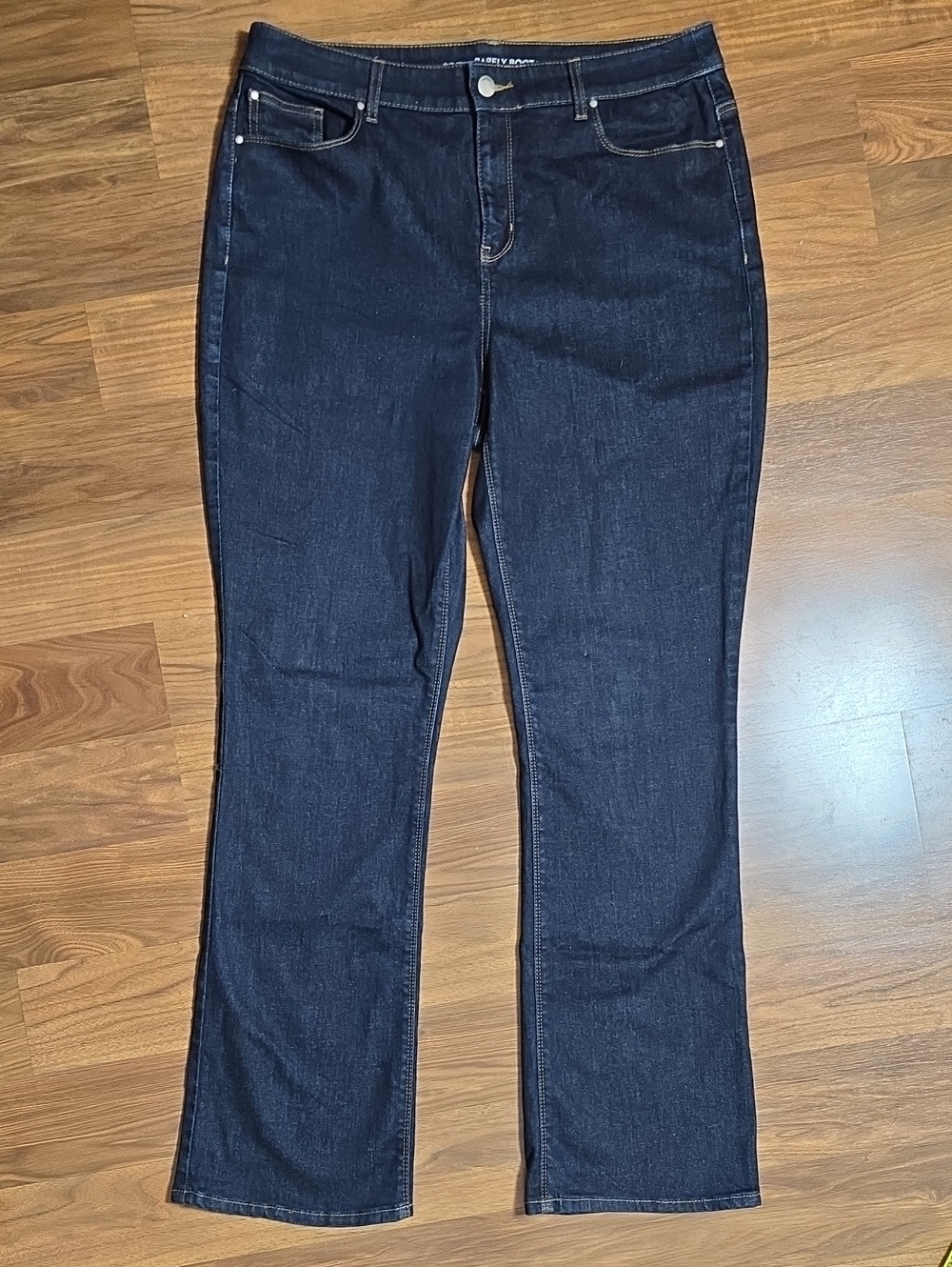 Chico's Dark Indigo Boot Cut Jeans Size 2 (12-14)
